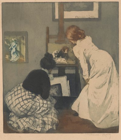 プリントを見ている 2 人の女性 作： Manuel Robbe