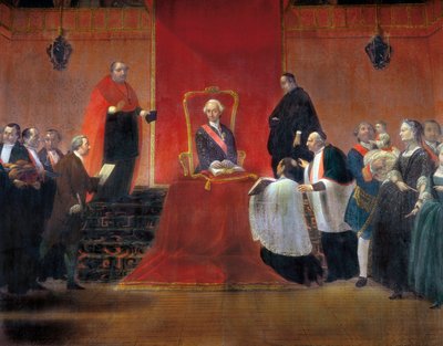 カルロス 3 世、1759 年にバルセロナのカノンリーを所有、詳細 作： Manuel Tramulles