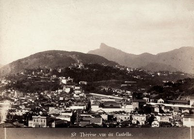 ブラジルのサンタ テレサの眺め、1880～90 年頃（白黒写真） 作： Marc Ferrez