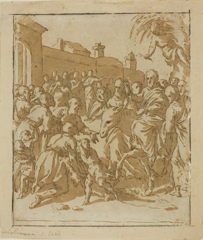 エルサレムに入るキリスト 作： Marcantonio Bassetti