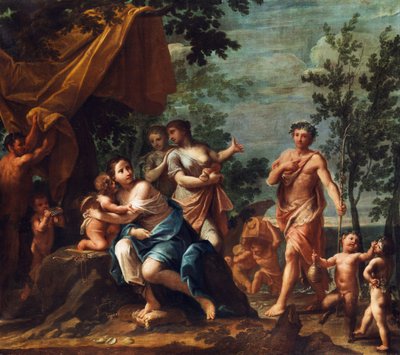 三美神、金星、キューピッド、パン付きのアポロ 作： Marcantonio Franceschini