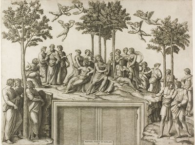 パルナッソスのアポロン 作： Marcantonio Raimondi