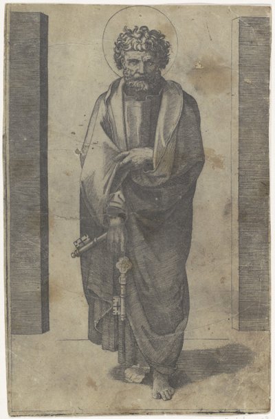 鍵を持つ使徒ペテロ キリストと使徒たち（シリーズタイトル） 作： Marcantonio Raimondi