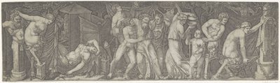 酔ったバッカスとサテュロスとメナドとのバッカナル 作： Marcantonio Raimondi