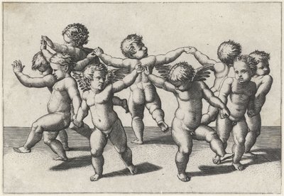 踊るプッティ 作： Marcantonio Raimondi