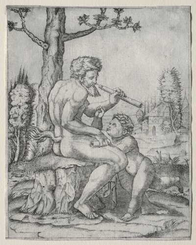 フォーンとチャイルド 作： Marcantonio Raimondi