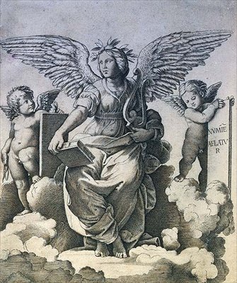 詩、1515年頃（エングレービング） 作： Marcantonio Raimondi