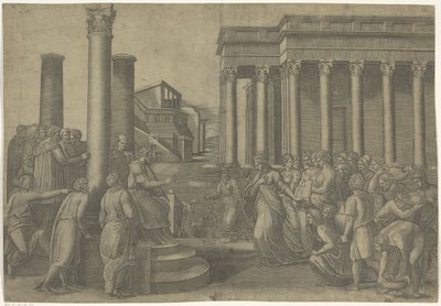 ソロモンとシバの女王 作： Marcantonio Raimondi
