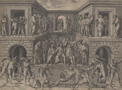 聖ローレンスの殉教」バンディネリ作 1520年頃 作： Marcantonio Raimondi