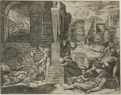 モルベット、またはフリギアの疫病 作： Marcantonio Raimondi