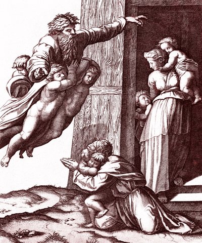 アブラハムの召命 作： Marcantonio Raimondi