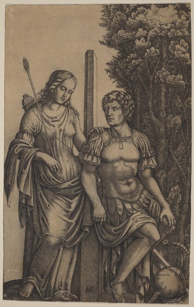 アエネアスに現れたヴィーナス 作： Marcantonio Raimondi