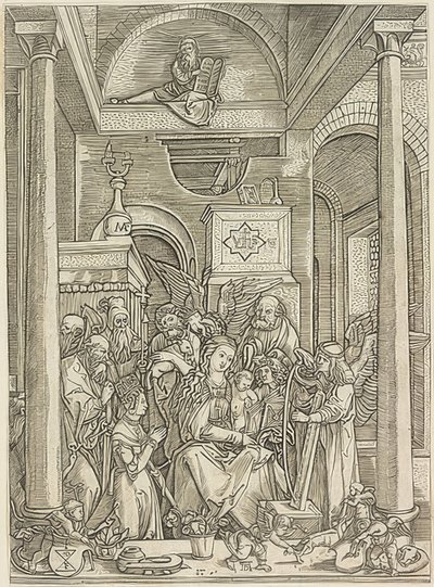 メアリーの栄光 作： Marcantonio Raimondi