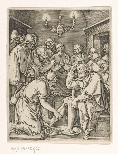 ピーターの足洗い キリストの受難（シリーズタイトル） 作： Marcantonio Raimondi