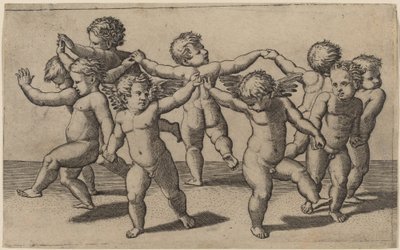 キューピッドの踊り 作： Marcantonio Raimondi after Raphael