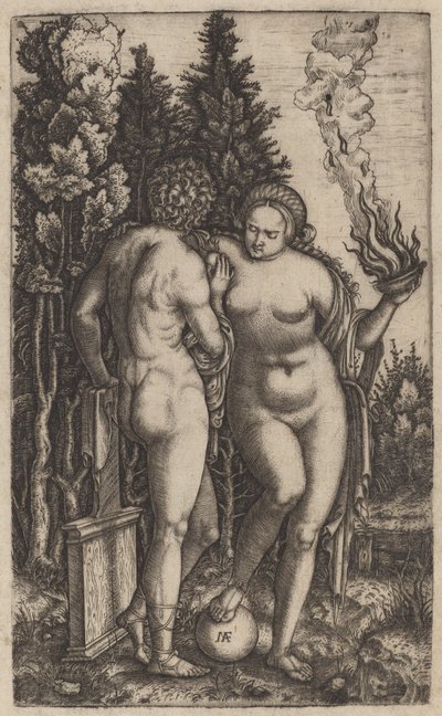 ボールを持つ男女 作： Marcantonio Raimondi possibly after Francesco Francia