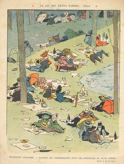 1910年5月28日、「ルリール」の裏表紙からの料理-サロンデインディペンデント（毎週日曜日と祝日）の展示 作： Marcel Amable O.L. Capy