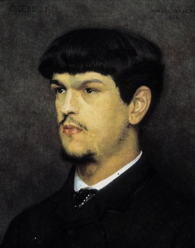 マルセル・アンドレ・バシェ（1862-1941）によるドビュッシーの肖像 作： Marcel Andre Baschet