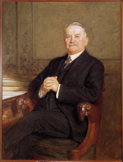 共和国大統領ガストン・ドゥメルグ（1863-1937）の肖像 マルセル・アンドレ・バスシェ（1862-1941）の絵画 1926年 日 1,22x0,95 m 作： Marcel Andre Baschet
