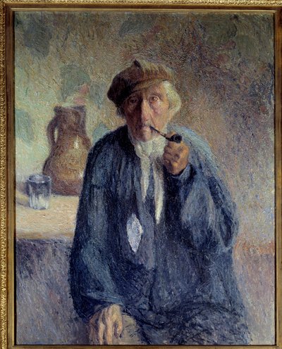 パイプを吸う年老いた農民の肖像 マルセル・クショー (1877-1939) による絵画 20 世紀 日。 0,92x0,73 m ルーアン、美術館 注意！ この作品の使用は、第三者の承認要求または追加料金の対象となる場合があります 作： Marcel Couchaux