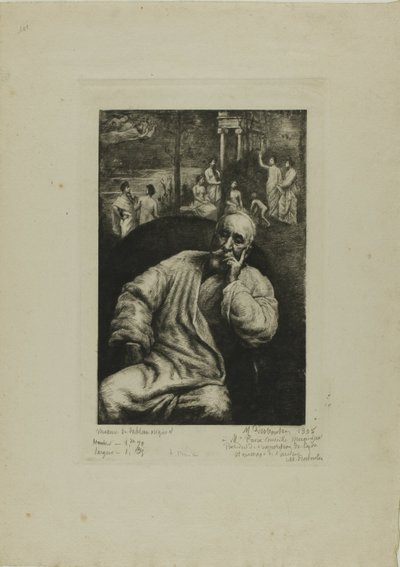 ピエール・ピュヴィ・ド・シャヴァンヌ、肖像画と構図 作： Marcellin Gilbert Desboutin