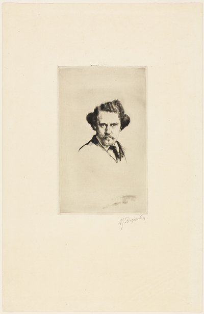 アルフレッド・カダールの肖像 作： Marcellin Gilbert Desboutin