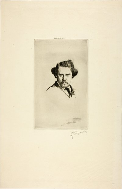 アルフレッド・カダールの肖像、1875 作： Marcellin Gilbert Desboutin