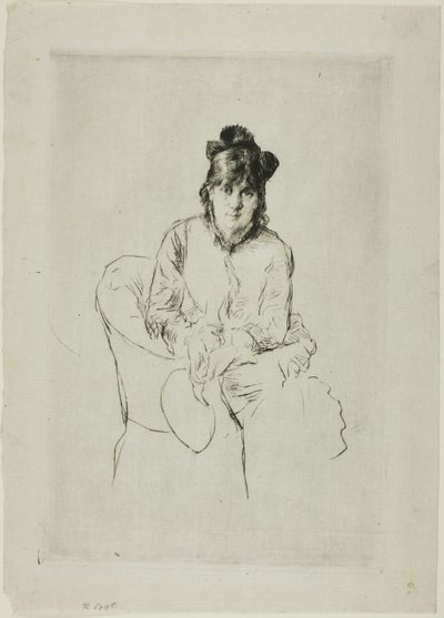 ベルト・モリゾの肖像 作： Marcellin Gilbert Desboutin