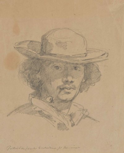 自画像。 作： Marcellin Gilbert Desboutin