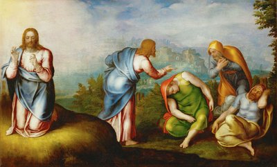 オリーブ山のキリスト 1560-70年頃 ポプラ材に描かれたキリスト像 作： Marcello Venusti