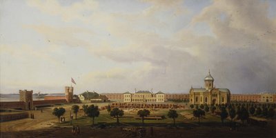 イヴァンゴロド要塞、1846年の内部ビュー 作： Marcin Zaleski
