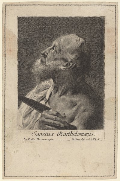 聖バーソロミュー 作： Marco Alvise Pitteri after Giovanni Battista Piazzetta