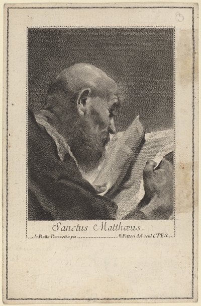 聖マタイ 作： Marco Alvise Pitteri after Giovanni Battista Piazzetta