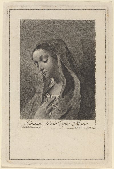 三位一体の甘い聖母マリア 作： Marco Alvise Pitteri after Giovanni Battista Piazzetta