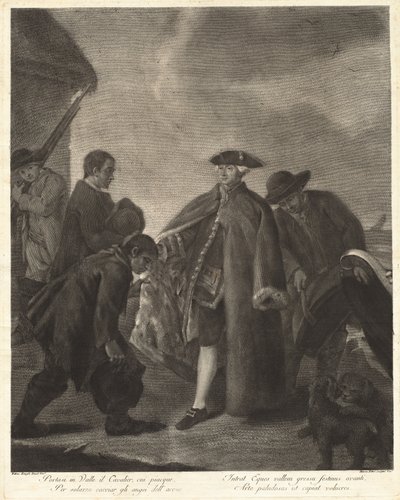 騎士を谷へ連れて行け… (マスターの到着) 作： Marco Alvise Pitteri after Pietro Longhi