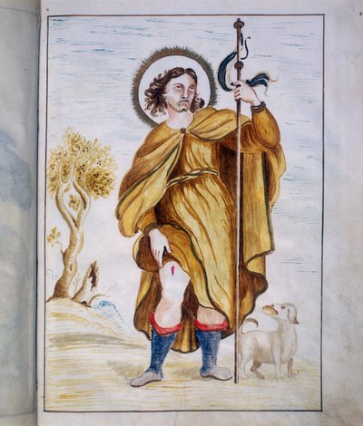 ローマのサン ロッコ大聖堂 Agregazione auta della Venerabile Archiconfraternita di San Rocco の「雄牛」からのイルミネーション 作： Marco Antonio Binarelli