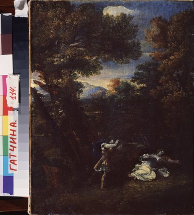 Cephalus et Procris (Cephalus と Procris)。 Peinture de Marcantonio Franceschini (1648-1729)、huile sur toile。 イタリア美術（ボローニャ） 作： Marcantonio Franceschini