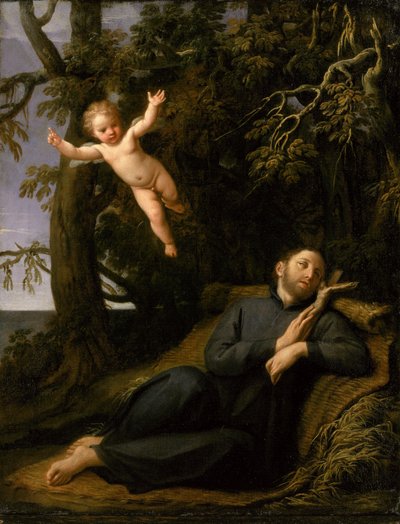 砂漠のセントフランシスデセール（1567-1622）、1700-10年頃 作： Marcantonio Franceschini