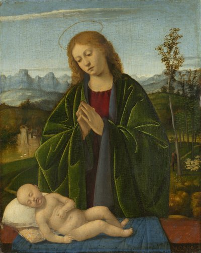 子供を崇拝するマドンナ、c。 1520年。 作： Marco Basaiti