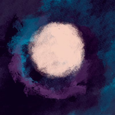 満月、2024年 （デジタルペインティング） 作： Marco Campedelli