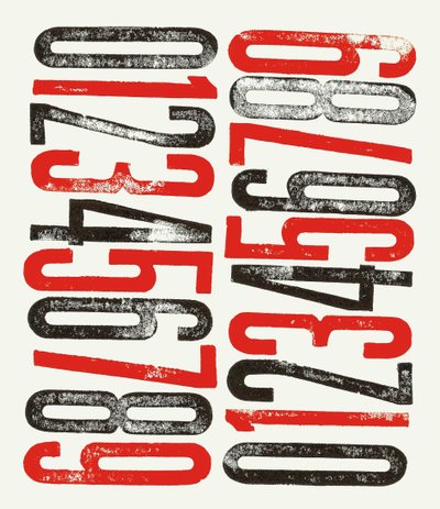 数字、2014年（紙に木版印刷） 作： Marco Campedelli