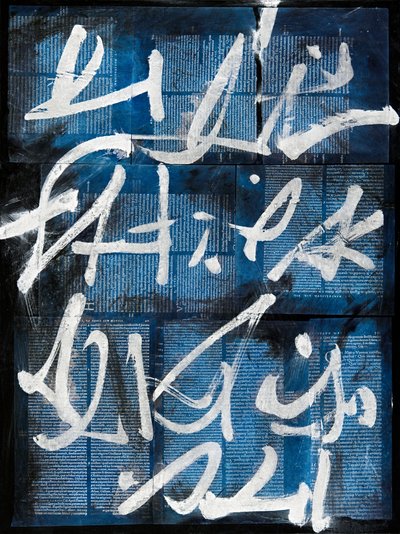 Texto #15, 2020（コラージュ、ミクストメディア、キャンバス） 作： Marco Campedelli