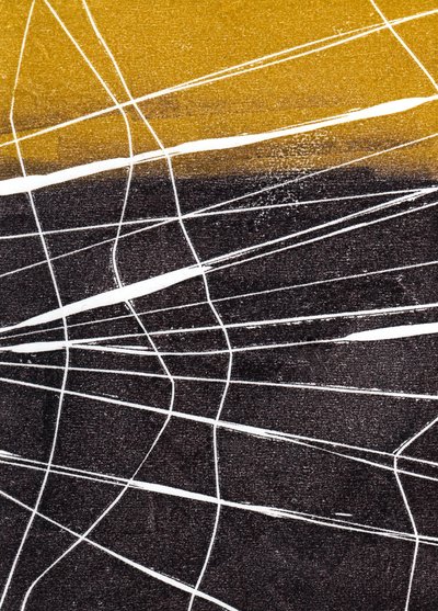 無題、2024年（紙にリノリウム） 作： Marco Campedelli