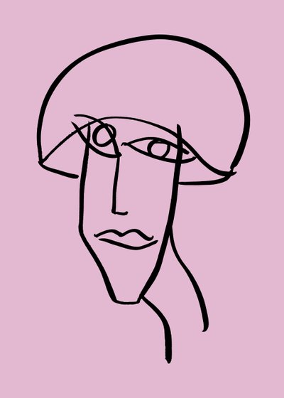 女性、2019年（紙にインク） 作： Marco Campedelli