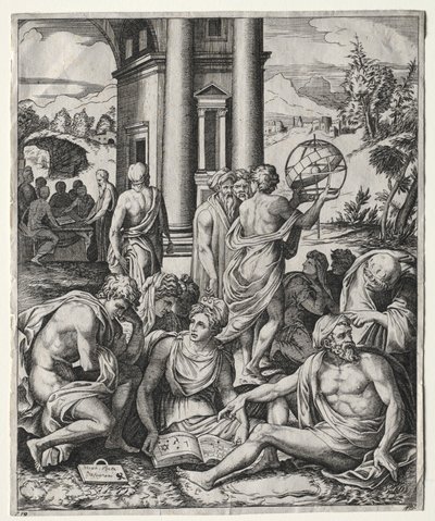 学者の集会、c。 15151527。 作： Marco Dente