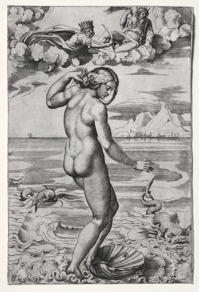 金星の誕生、c。 1516年。 作： Marco Dente