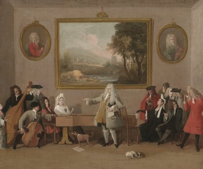 オペラのリハーサル、1771年以前（キャンバスに油彩） 作： Marco Ricci