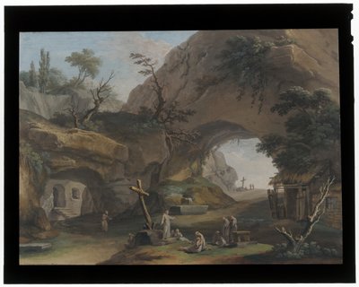 修道士のいる山の風景 作： Marco Ricci