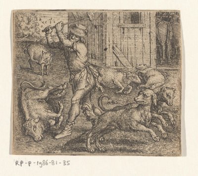 農夫と彼の犬の寓話 作： Marcus Gheeraerts (I)