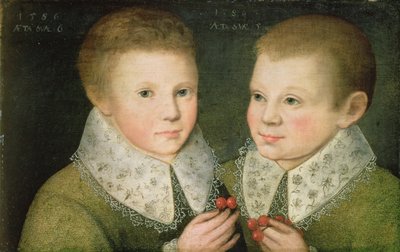 2人の兄弟の肖像画、1586年 作： Marcus Gheeraerts